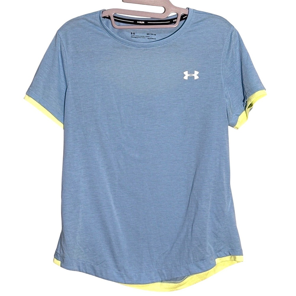 Under Armour HeatGear Cutout Back Running Shirt Womens M Blue Gorpcore
Gym